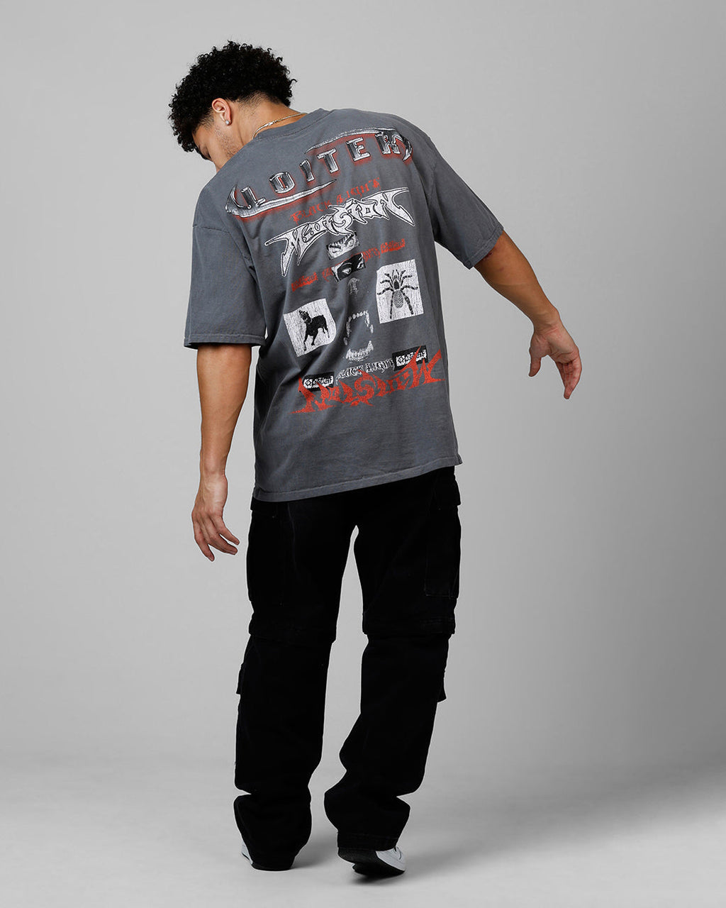Loiter Dog House Vintage T-Shirt Charcoal