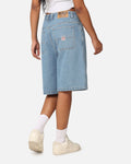 S Double Denim Standard Shorts Mid Blue